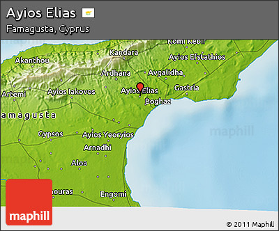 Physical 3D Map of Ayios Elias