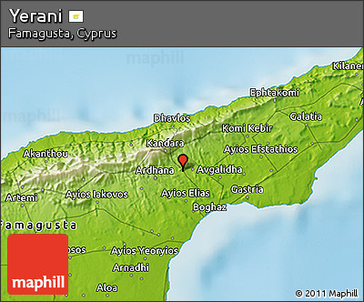 Physical 3D Map of Yerani