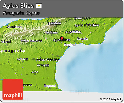 Physical 3D Map of Ayios Elias