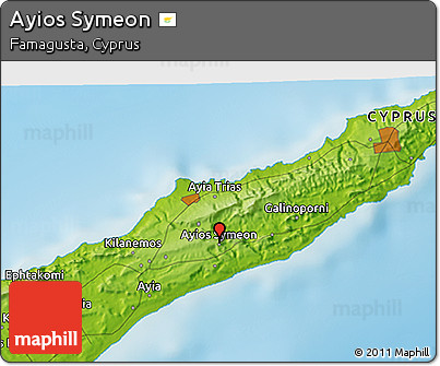 Physical 3D Map of Ayios Symeon