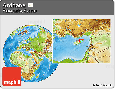 Physical Location Map of Ardhana