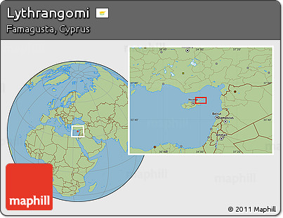 Savanna Style Location Map of Lythrangomi
