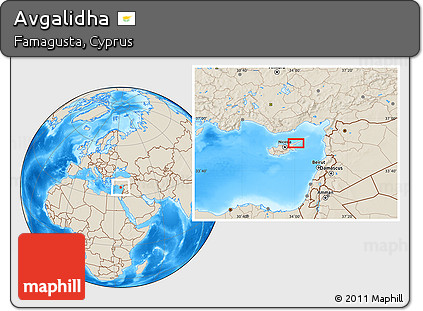 Shaded Relief Location Map of Avgalidha