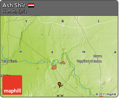 Physical Map of Ash Shīr