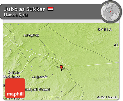 Physical 3D Map of Jubb As Sukkar