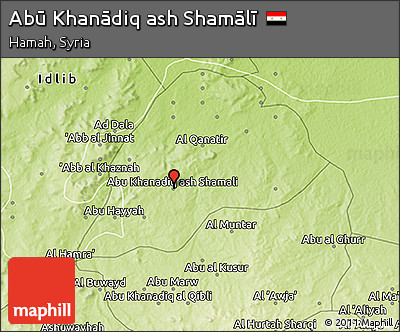 Physical 3D Map of Abū Khanādiq Ash Shamālī