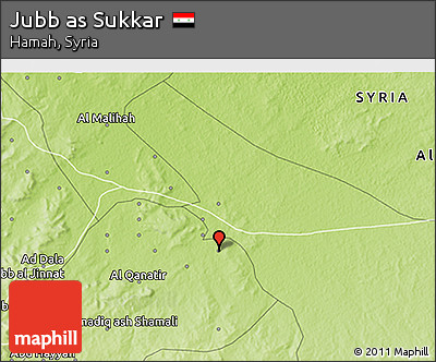 Physical 3D Map of Jubb As Sukkar