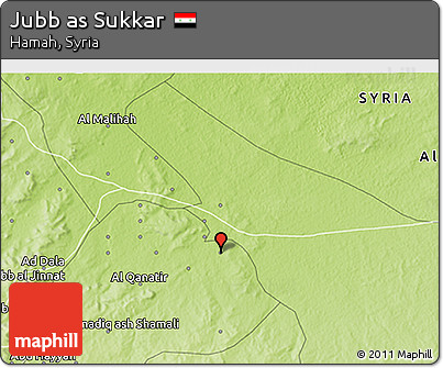 Physical 3D Map of Jubb As Sukkar