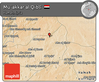 Satellite 3D Map of Mu`akkar Al Qiblī