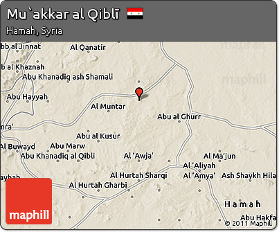 Shaded Relief 3D Map of Mu`akkar Al Qiblī