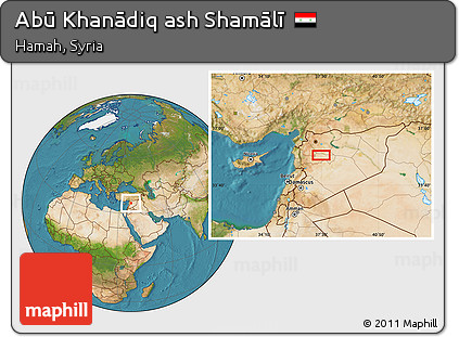 Satellite Location Map of Abū Khanādiq Ash Shamālī