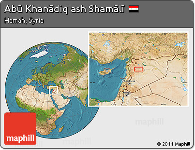 Satellite Location Map of Abū Khanādiq Ash Shamālī