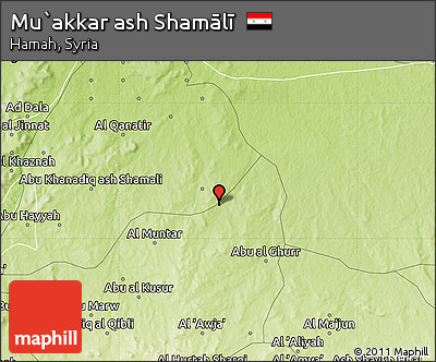 Physical Map of Mu`akkar Ash Shamālī