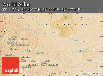 Satellite Map of the Area around 35° 24' 37" N, 37° 28' 30" E
