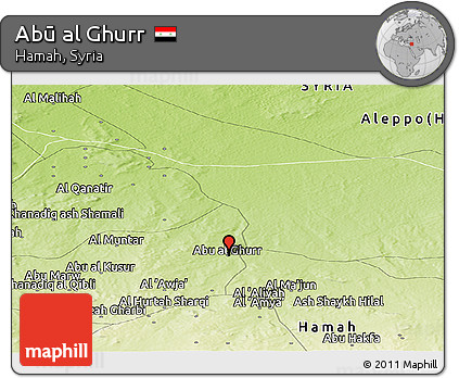 Physical Panoramic Map of Abū Al Ghurr