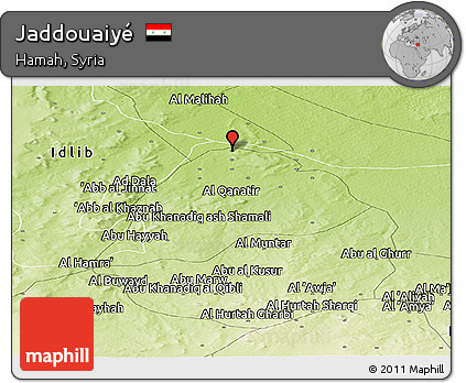 Physical Panoramic Map of Jaddouaiyé