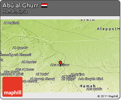 Physical Panoramic Map of Abū Al Ghurr