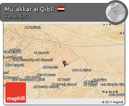 Satellite Panoramic Map of Mu`akkar Al Qiblī