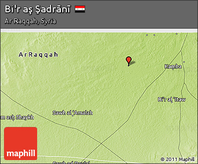Physical 3D Map of Bi'r Aş Şadrānī