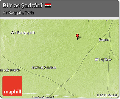 Physical 3D Map of Bi'r Aş Şadrānī