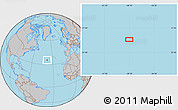 Gray Location Map of the area around 35° 24' 37" N, 38° 10' 29" W