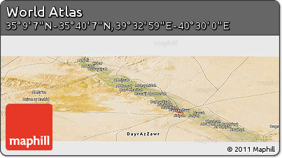 Satellite Panoramic Map of the Area around 35° 24' 37" N, 40° 1' 29" E