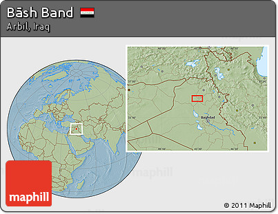 Savanna Style Location Map of Bāsh Band, hill shading