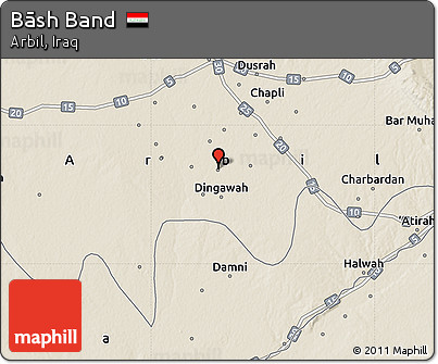 Shaded Relief Map of Bāsh Band