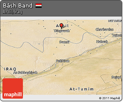 Satellite Panoramic Map of Bāsh Band