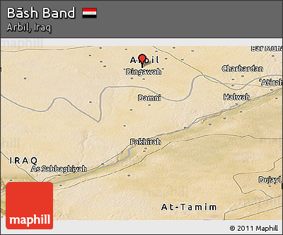 Satellite Panoramic Map of Bāsh Band