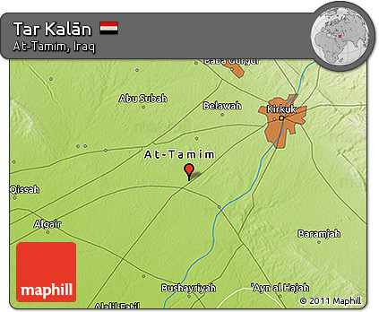 Physical 3D Map of Tar Kalān