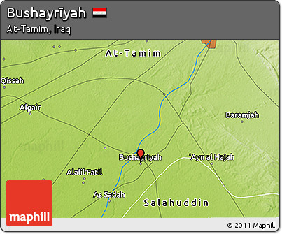 Physical 3D Map of Bushayrīyah