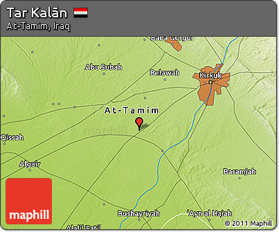 Physical 3D Map of Tar Kalān