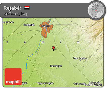 Physical Map of Rajabāt