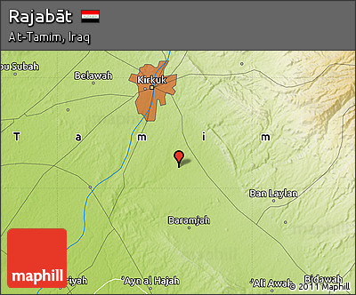 Physical Map of Rajabāt