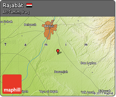 Physical Map of Rajabāt