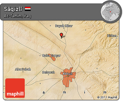 Satellite Map of Sāqizlī