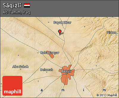 Satellite Map of Sāqizlī
