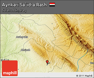 Physical 3D Map of Aynka-i Sa`id-a Rash