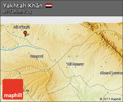 Physical 3D Map of Yakhtah Khān