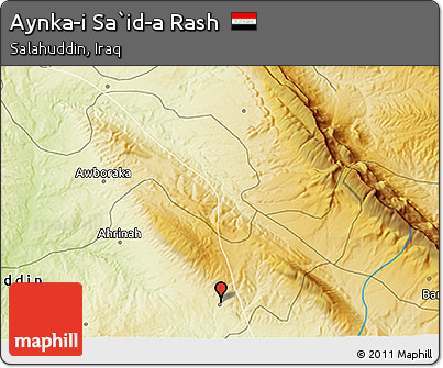 Physical 3D Map of Aynka-i Sa`id-a Rash