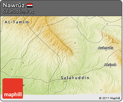 Physical 3D Map of Nawrūz