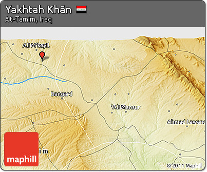 Physical 3D Map of Yakhtah Khān