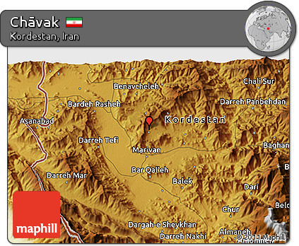 Physical 3D Map of Chāvak