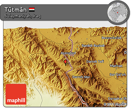 Physical 3D Map of Tūtmān