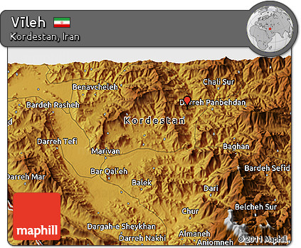 Physical 3D Map of Vīleh