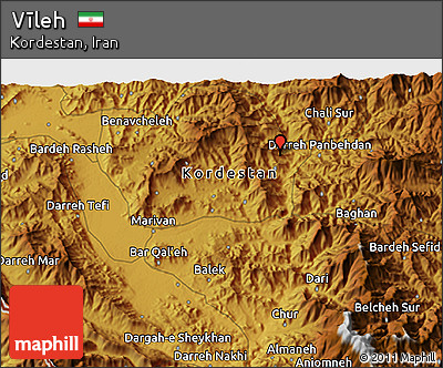 Physical 3D Map of Vīleh