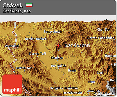 Physical 3D Map of Chāvak