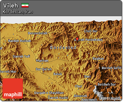 Physical 3D Map of Vīleh