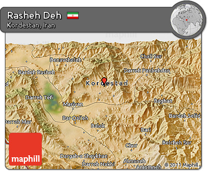 Satellite 3D Map of Rasheh Deh